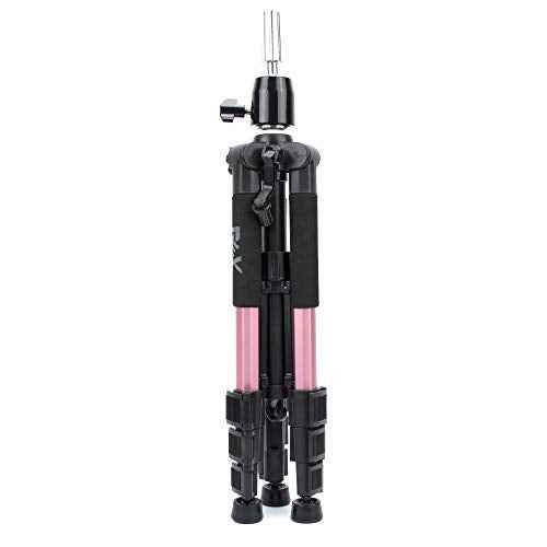 GEXWORLDWIDE GEX 55" Mannequin Tripod Stand Canvas Block Training Doll Manikin Head Wig Stand for Cosmetology Hairdressing (Rose Gold)