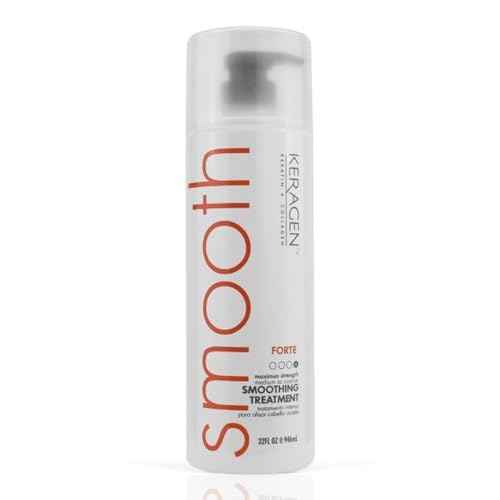 Keragen Brazilian Smoothing Keratin Hair Treatment | Sulfate-Free Blowout System for Dry, Damaged, Curly, or Frizzy Hair | Forte Formula | Medium to Coarse Hair | 32 Oz