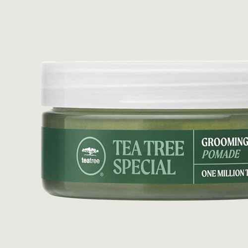 Tea Tree Grooming Pomade, Flexible Hold + Shine, For All Hair Types, Especially Wavy + Curly, 3 oz.