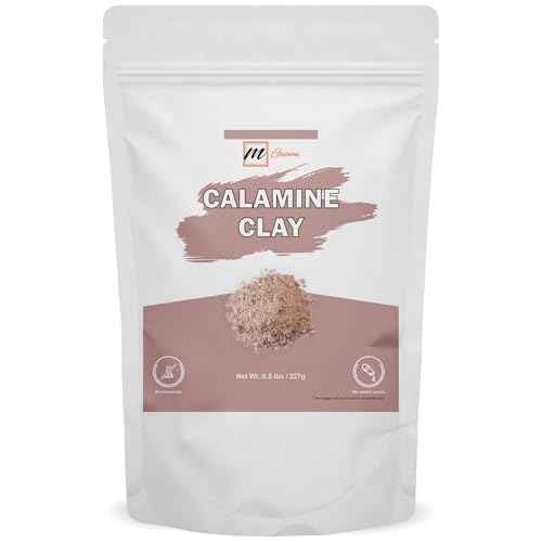100% Natural Calamine Clay Powder for Hair Masks, Scrubs, Lotion and Soap Making 0.5 LBS / 227 GMS