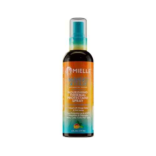 Mielle Organics Nourishing Thermal Heat Protectant Spray - Heat Protection Spray for Hair to Detangle, Nourish & Protect - Shields Hair from Blow Outs & Styling Tools (6 Fl Oz)