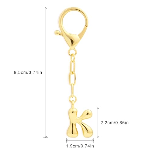 Bag Charms Initial Keychains - Personalized Birthday Gifts, 14K Gold Plated Bags Accessories, Purse Charms for Women