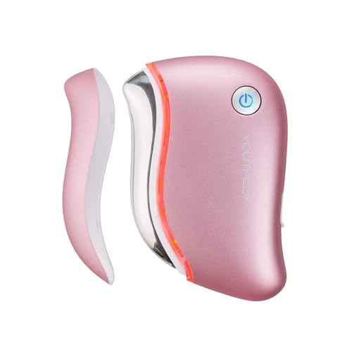 ProSculpt Heated Gua Sha Facial Massager ? Electric Guasha Tool for Face Sculpting, Relaxation & Skincare | Soothing Vibration Facial Massage Tool with Contoured Design (Rose Gold)