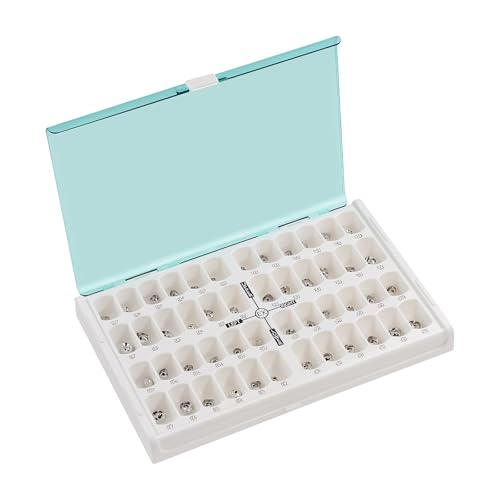 48 Pcs Dental Primary Molar Crown Teeth Preformed Stainless Steel Temporary Crowns Kit Adult Kids Pediatric Dentistry Supply