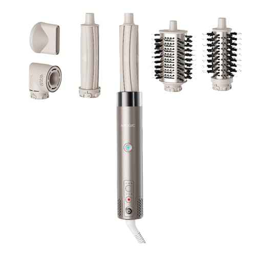 6 in 1 Air Wrap Hair Styler Dryer Brush Multi-Styler - High Speed Hair Styling Tools with No Heat Damage - Auto Airwrap Curler as A Gift for Fast Drying Curling Smoothing Volumizing Frizz-Free