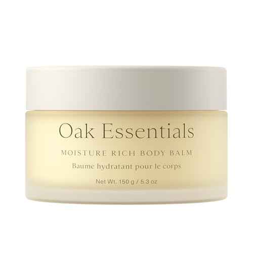 Oak Essentials Moisture Rich Body Balm | Ultra-Hydrating Body Cream with Sea Buckthorn Oil, Cocoa Butter & Coconut Oil, 5.3 Oz