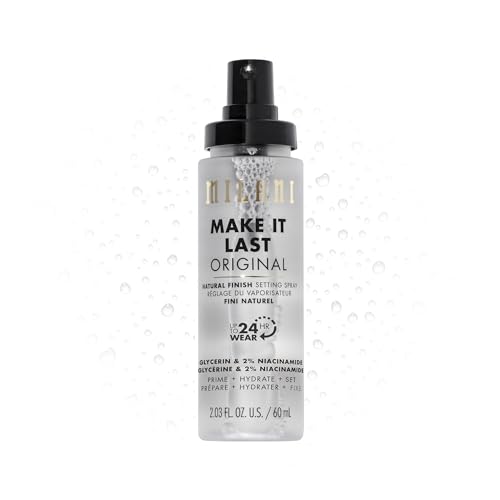 Milani Setting Spray + Primer, Make It Last Original - Natural Finish with Niacinamide for Hydration, Setting Spray for Makeup and Face Primer, 3-in-1 Prime + Hydrate + Set, 2.03 Fl. Oz