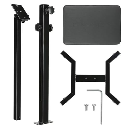 WZPB Tattoo Armrest Stand, Tattoo Arm Rest Stand Adjustable, Tiltable Thickened Black Leather Cushion, Stable Four Corner Base, Portable Tattoo Armrest for Studio Salon Tattoo