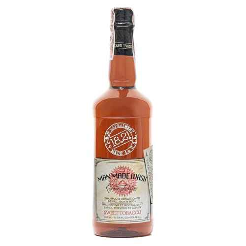 18.21 Man Made Original Absolute Mahogany 3-in-1 Body Wash, Shampoo, & Conditioner for Men, All Hair & Skin Types, Strengthens and Moisturizes in a Manly Aroma, 32oz
