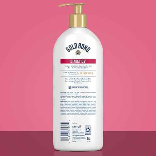 Gold Bond Diabetics' Dry Skin Relief Body Lotion With Vitamin E & Aloe To Soothe & Moisturize Dry, Flaky & Rough Skin, Value Size, 21 oz.