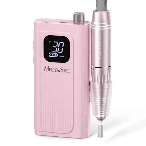 MelodySusie Professional Rechargeable Nail Drill 30000 RPM, Electric Nail File for Shaping, Removing & Polishing Gel Nails, Lightweight & Easy to Use, Ideal for Home & Salon Manicure Pedicure, SC300F