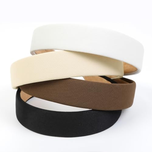 Huachi Headbands for Women Non Slip Trendy Headbands for Women¡¯s Hair 1 inch Wide Cute Headband for Girls, Fall Head Bands Elastic Hair Bands for Womens Fashion Accessories for Women 4PCS