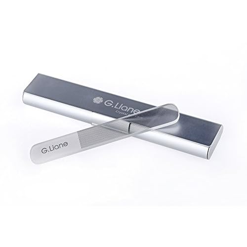 Crystal Nail Polisher and Nail Buffer 2 in 1 Nano Glass Nail Shiner with Aluminium Case Manicure Pedicure Nail File Without Nail Polish for Natural Nails Professional Nail Care for Women