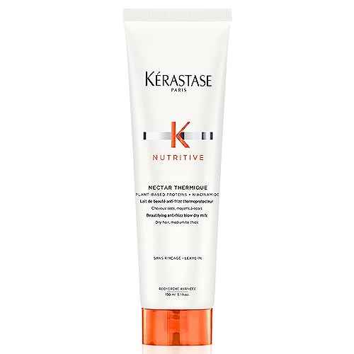 Kerastase Nectar Thermique Heat Protecting Cream - Anti-Frizz, Softness & Shine, Heat Protection, With Niacinamide, For Medium to Thick Dry Hair