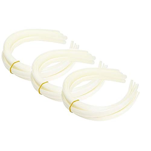 Q-YO Craft Plastic Headbands - No Teeth, DIY Hair Accessories (30pc 3/8" (12mm))