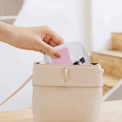 LYroo Small Makeup Bag Clear Mini Makeup Zipper Pouch Makeup Bag Small Cosmetic Bag for Purse Essentials Items Women Coin Purse Aesthetic Stuff£¨2 Pack