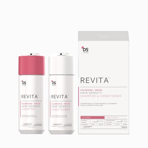 DS Labs Revita Volumizing Shampoo & Conditioner Set for Women ? For Fine, Flat, Thinning Hair, Weightless Root Lift, Supports Hair Density, Sulfate-Free, Color-Safe (205 mL Each, 2 Count)