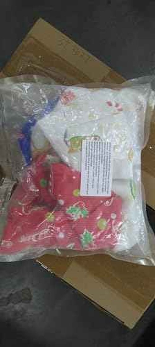 6 Pcs Christmas Bouffant Scrub Cap with Buttons Adjustable Working Hats Surgical Cap with Sweatband for Women Men