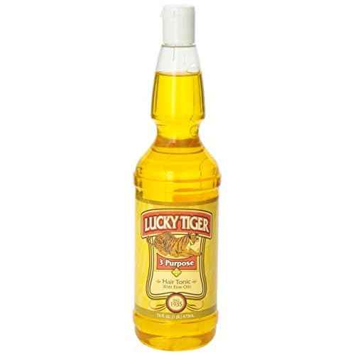 Lucky Tiger 3 Purpose Hair Tonic for Men | Classic Barbershop Hair & Scalp Treatment with Fine Oils | Conditions Hair, Stimulates Scalp & Reduces Dryness | Fresh, Clean Scent ? 16 fl oz