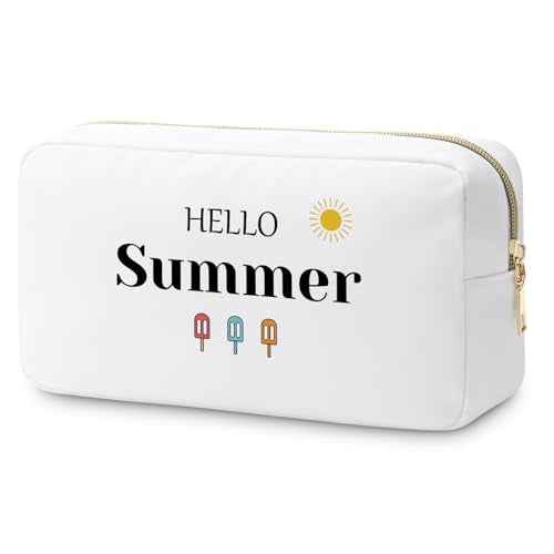 Summer Lover Gifts Makeup Bag Summer Gifts for Women Friend Travel Trip Gifts Beach Summer Cosmetic Bag Weekend Gifts Summer Themed Gifts Travel Pouch Beach Vacation Gifts Birthday Graduation Gift