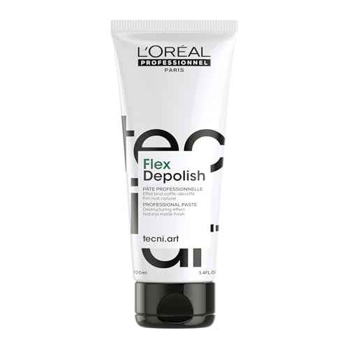 L'Or?al Professionnel Paris Tecni.ART Flex Depolish - Texturizing Paste For Endless Restyling And Natural Matte Finish, For Deconstructed Styles, 3.4 Fl Oz