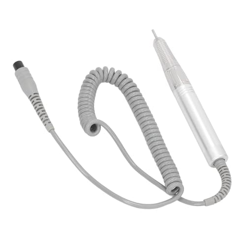 Nail Drill Handpiece Replacement,Adjustable High Speed Quiet Replacement Handle,Nail Drills Handle Machine,for Nail Polishing Machine (Silver)