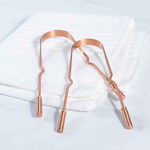 The Humble Co. Copper Tongue Scraper ? 100% Copper Tongue Cleaner, For Superior Oral Care, Dental Hygiene and Tongue Cleaning, Helps Eliminate Bad Breath, BPA Free (2pk)