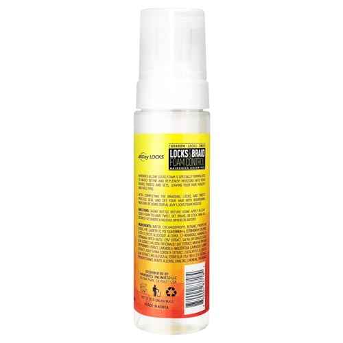 AllDay Locks Braid Foam (8 oz) | Long Lasting Mousse for Style & Shine | No Frizz or Fraying | Tea Tree, Lavender, Peppermint Oil | Moisturize & Seal Braids, Locks, Twists, Cornrows | 8 oz