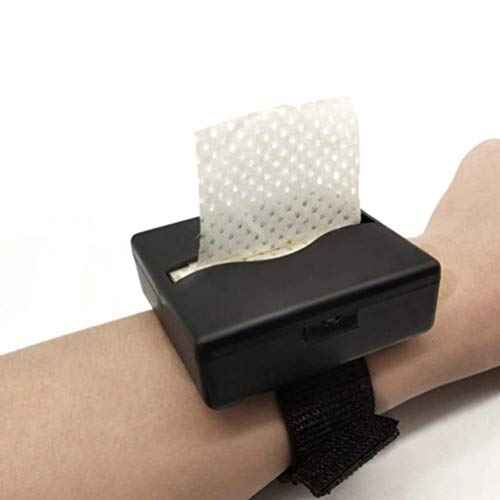 180Pcs Salon Perm Paper Wrist Dispenser Box - Ultra Thin Hair Dye & Perm End Papers, Heat Resistant Wristband for Barber Shop & Home Use