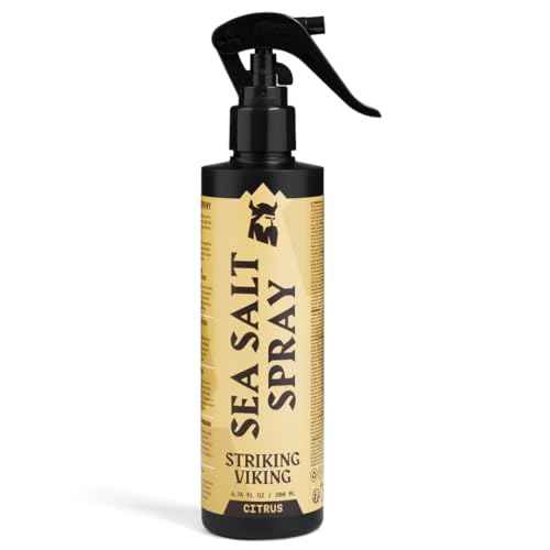 Striking Viking Sea Salt Spray for Men, Citrus Scent, Hair Texturizing Spray - Volumizing, Curl Enhancing, Shape & Hold, 6.76 fl Oz, Paraben Free, Made in Germany