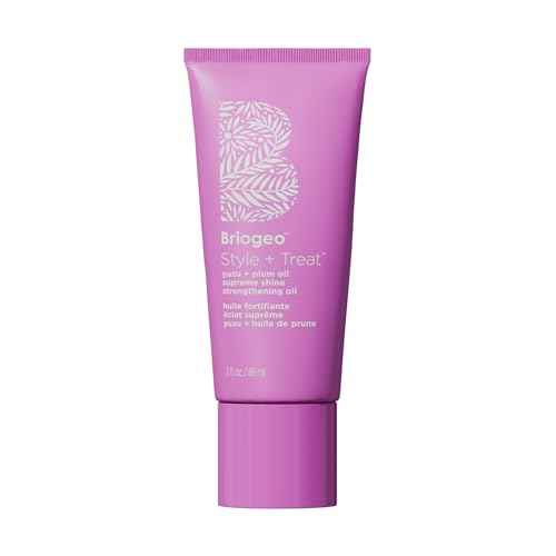Briogeo Style + Treat Yuzu + Plum Supreme Shine Strengthening Oil ? Silicone-Free Styling Oil for Shine, Moisture, and Strength ? Curly & Coily Hair ? Clean, Vegan Hair Oil ? 3 fl oz