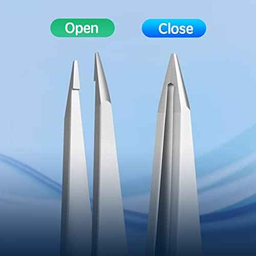 Pointed Tweezers for Women Facial Hair, Professional Stainless Steel Tweezers for Eyebrow, Chin Hair and Ingrown Hair Removal