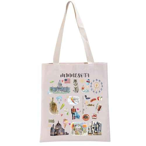 G2TUP Minnesota Gift Tote Bag - Lover's Souvenir Handbag for Tourists and Travelers