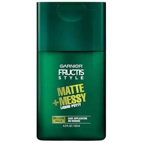 Garnier Fructis Style Matte and Messy Liquid Hair Putty for Men, 4.2 Ounce
