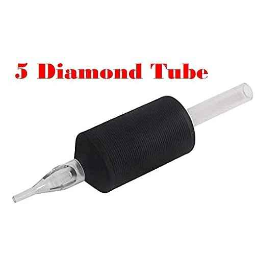 Diamond Tip 1" Tattoo Disposable Clear Tube Grips 20pcs (5 Diamond)