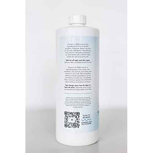Hypochlorous Acid Spray - 1 L Refill ? Acne Prone Skin ? Eczema - Tattoo Aftercare ? Piercing Aftercare ? Saline Toner ? Facial Cleanser ? Lash Cleanser - All Natural Face and Skin Spray - e11ement