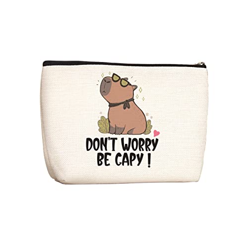 Capybara Gifts Makeup Bag Capybara Lover Gift Animal Lover Gift for Women Rodent Pet Owner Makeup Stuff Birthday Friendship Christmas Gifts for Her Female Sisters