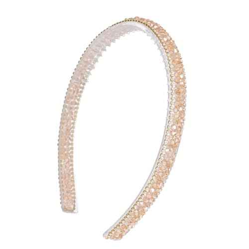 Gold Headbands for Women, Champagne Rhinestone Headband Sparkle Fancy Non Slip for Women Girls