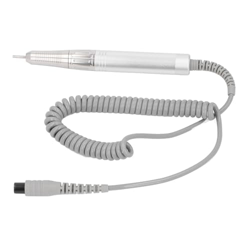 Nail Drill Handpiece Replacement,Adjustable High Speed Quiet Replacement Handle,Nail Drills Handle Machine,for Nail Polishing Machine (Silver)