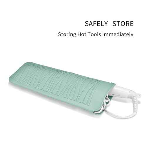 Silicone Heat Resistant Travel Mat Pouch for Hair Straighteners, Curling Wands, Flat Irons, and Styling Tools