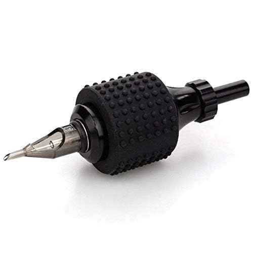 Black Tattoo Supply Food Grade Silicone Grip Cover for Pen Accessories for Tattoo Artists,Tattoo Machine Parts, Professional Tattoo Supplies(25xH30mm, 3.7cm*3cm)