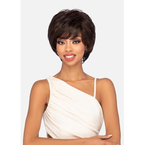 Vivica A. Fox HMB-JAI, Handmade & Hand-tied Wig, Supreme Human Hair Blend, Color 1 Jet Black
