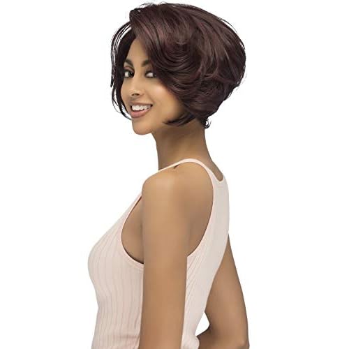 Vivica A. Fox (Carly) - Heat Resistant Fiber Swiss Lace Front Wig in MEDIUM DARK BROWN