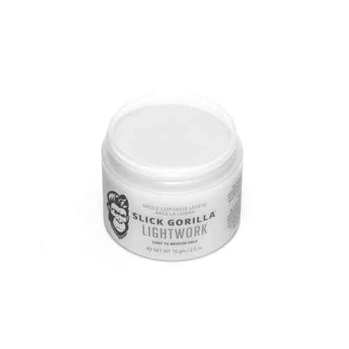 Slick Gorilla Lightwork Matte Hair Clay for Men 2.5 oz | Matte Finish | Flexible Hold | Lightweight Styling Clay | Water-Based | Natural Texture | Non-Greasy Grooming for Everyday Use