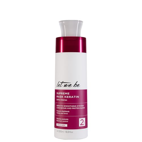 Let Me Be Supreme Mask Keratin Kit ? Deep Cleansing Shampoo + Keratin Smoothing System ? For Smoother, Shinier, More Manageable Hair ? 2x500ml / 17.6 fl.oz.
