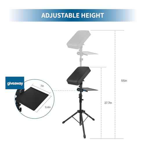Tripartite Tattoo Armrest Stand Tripod Adjustable Height Tattoo Arm Holder Adjustable Portable Tattoo Arm Leg Rest Soft Sponge Pad for Studio Salon Tattoo Supplies, Black