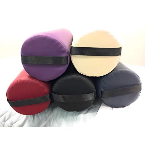 NRG Full Round Massage Bolster Pillow Cushion 6"W x 26"L for Massage/Spa Tables - Durable, Strap Handle Included