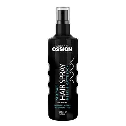 Morfose Ossion Premium Barber Line Sea Salt Spray, Texturizing Hair Spray for Men, Adds Volume, Matte Finish & Natural Hold ? Effortless Beach Hair Look, 8.45 Fl. Oz