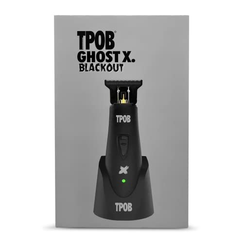 TPOB Ghost X Beard Trimmer Hair Clippers for Men, Professional Hair T-Blade Trimmer Cordless Rechargeable Edgers Clippers Electric Beard Shaver (Ghost X Blackout)