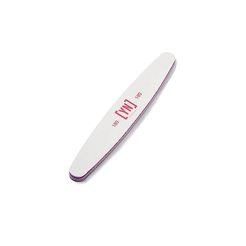 Young Nails Professional Nail File - 180/180 Grit Pink Combo Files, 25 Pack - Double Sided Ergonomic Emery Boards for Natural Acrylic Gel Nails, Perfect for Nail Techs or DIY Nails at Home